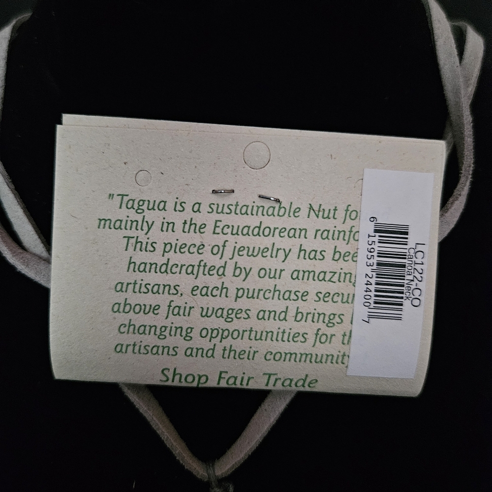 Tagua nut sustainable fair trade necklace